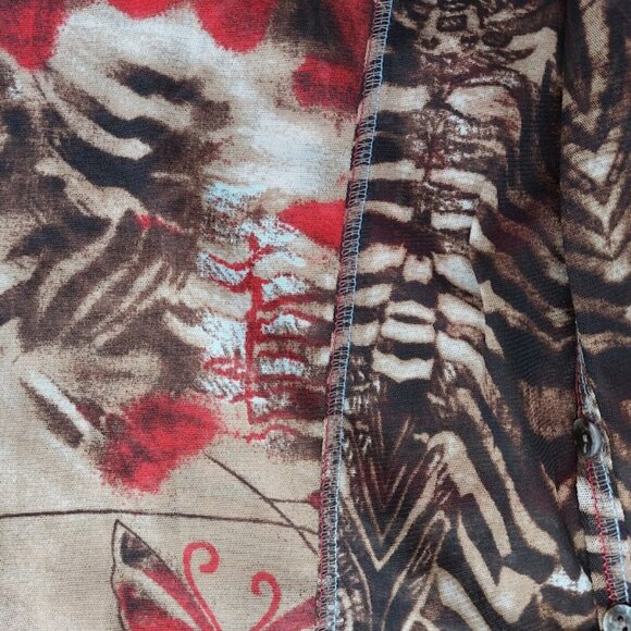 VINTAGE Printed Blouse and Skirt Set Size XL - Picture 6 of 6